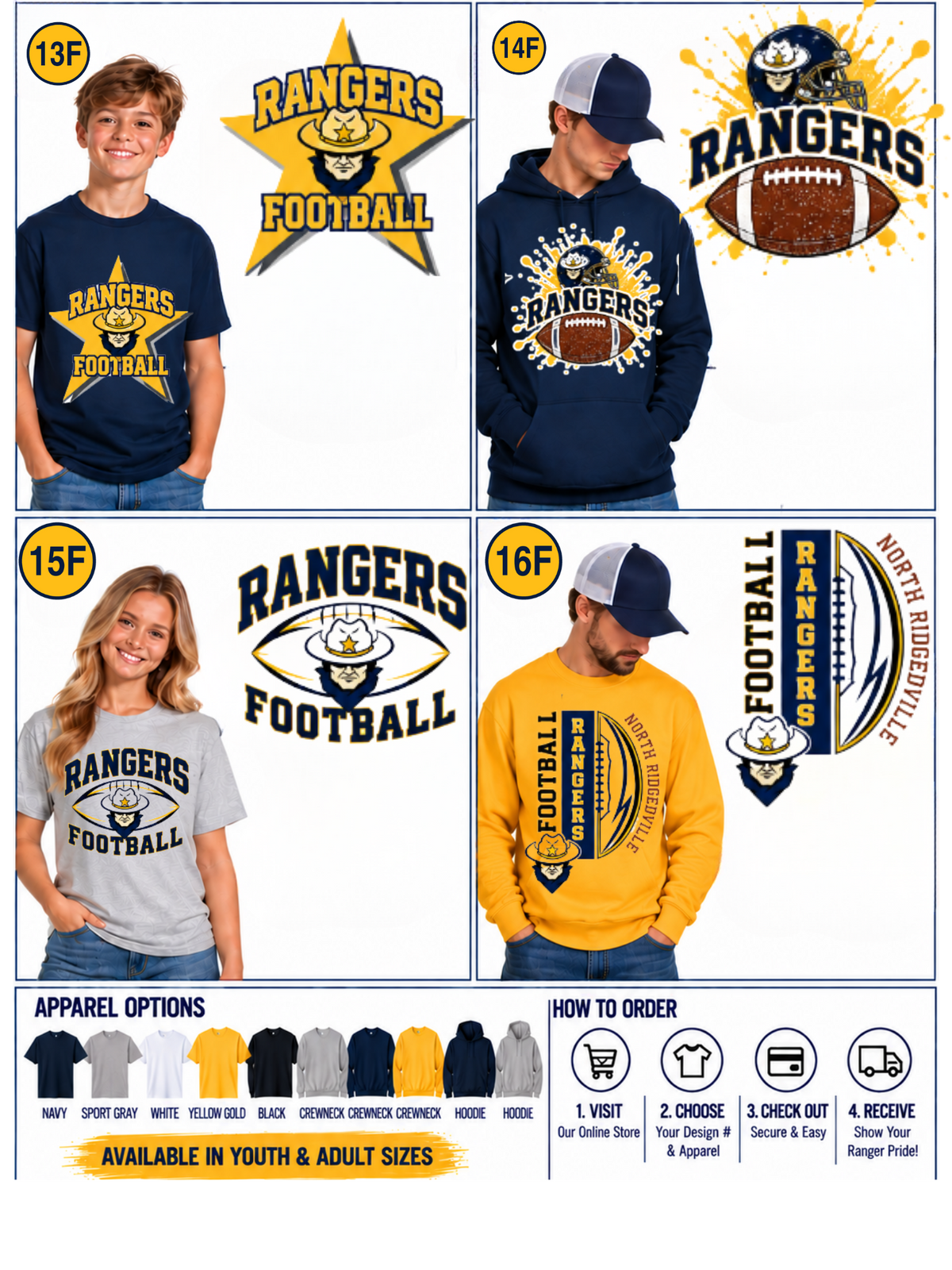 North Ridgeville RANGERS FOOTBALL Spirit Wear