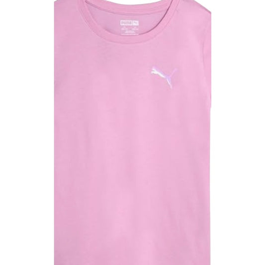 PUMA Girls Short Sleeve Logo Cotton Graphic T-Shirt Size Large 12-14