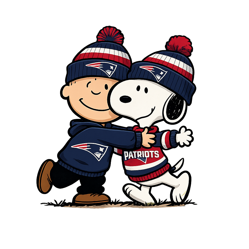 New England Patriots Charlie Brown & Snoopy Fan T-Shirt