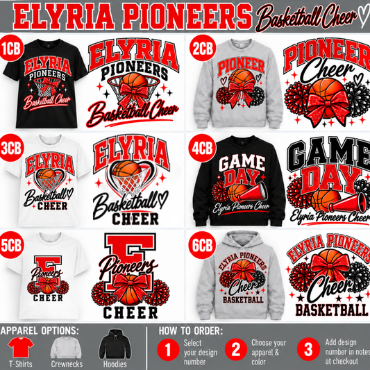 Elyria Pioneers CHEER (BASKETBALL) Spirit Wear