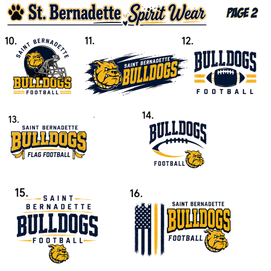 St. Bernadette Bulldogs Spirit Apparel