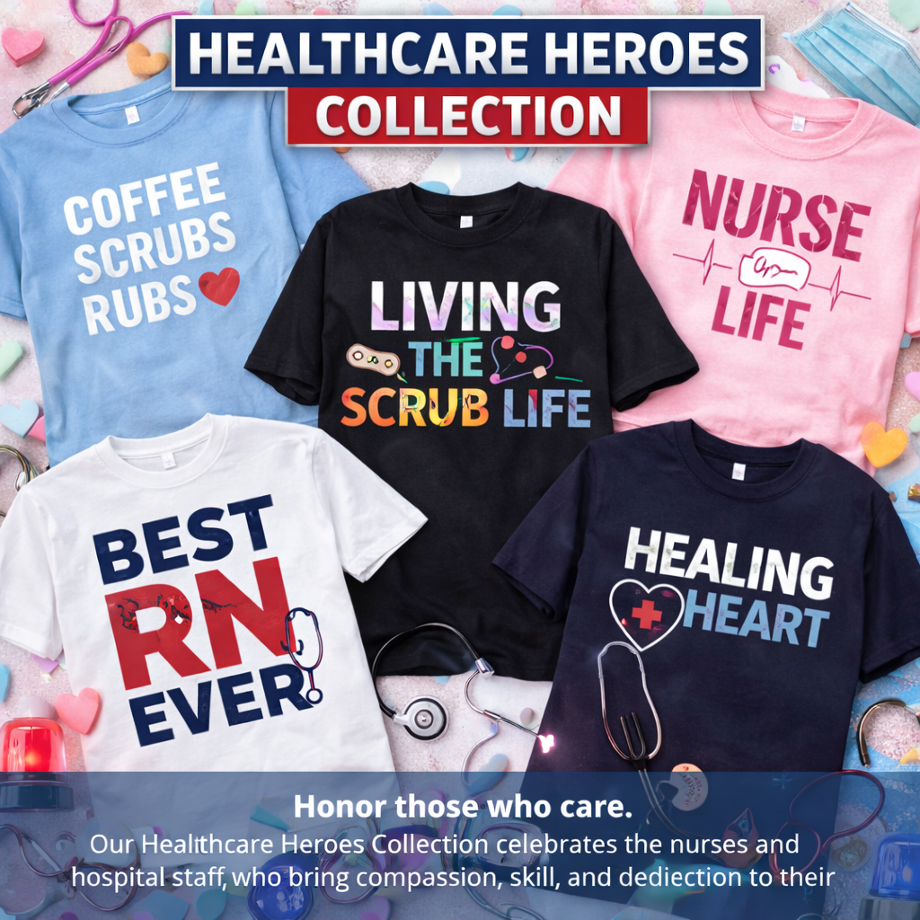 Healthcare Heroes Collage of T-Shirts