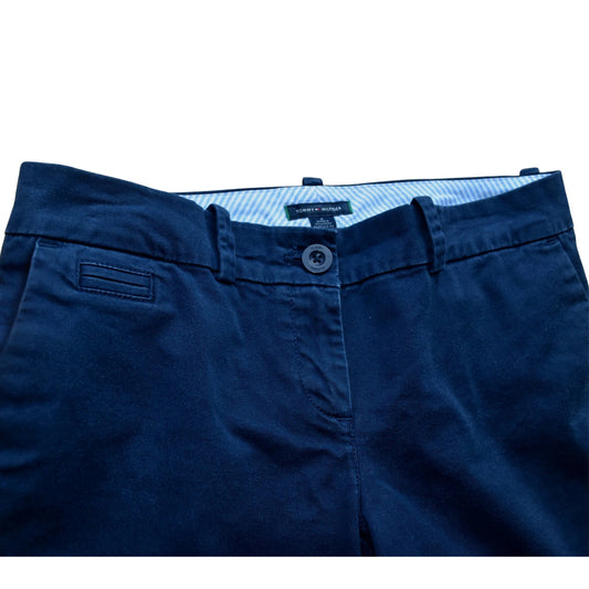Women’s Tommy Hilfiger navy blue flat front bermuda shorts (4) 100% cotton