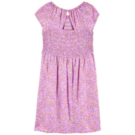OshKosh B'gosh Girls Floral Print Smocked Dress Size 10 EUC