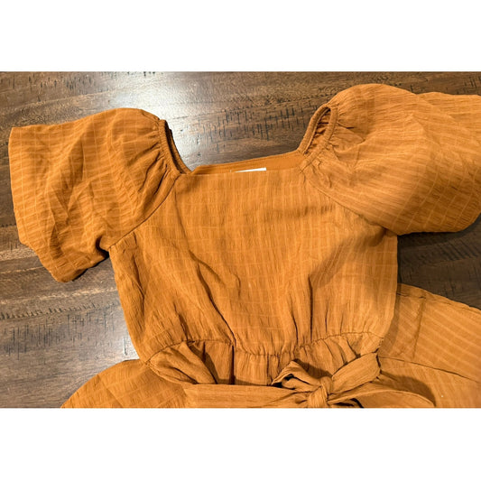 Speechless Girls' Balloon Sleeve Chiffon Dress Girls Size 10 EUC Rust Color