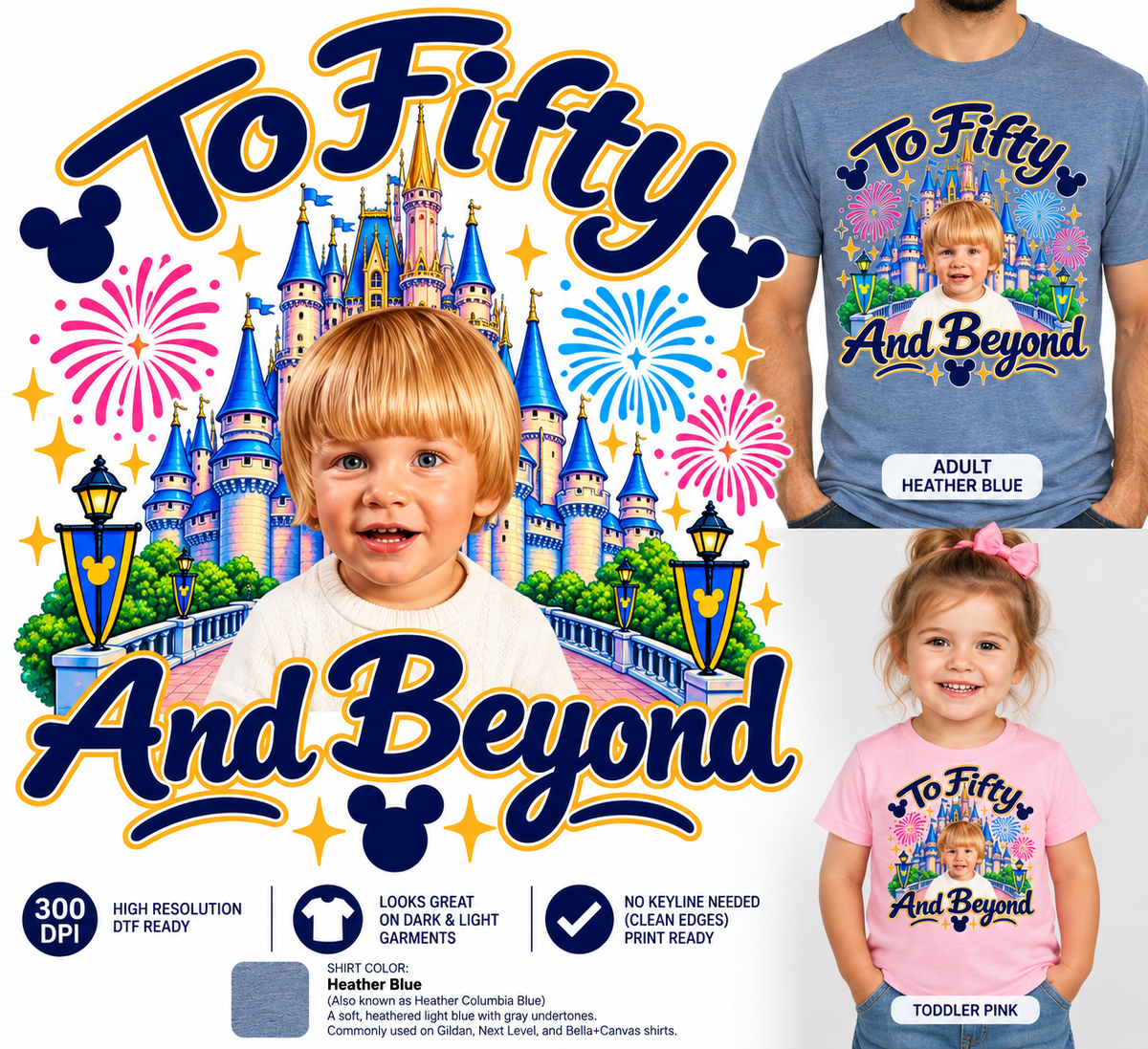 Elyse - Custom Adult and Toddler T-Shirt Order (Fifty and Beyond)