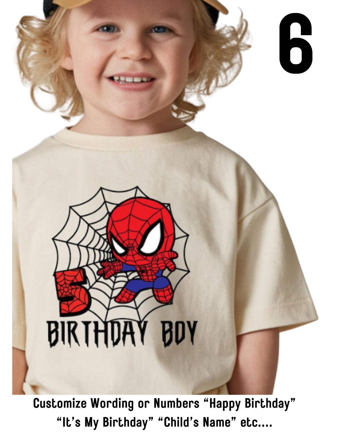 Spiderman Birthday Celebration Shirt "Custom Age"