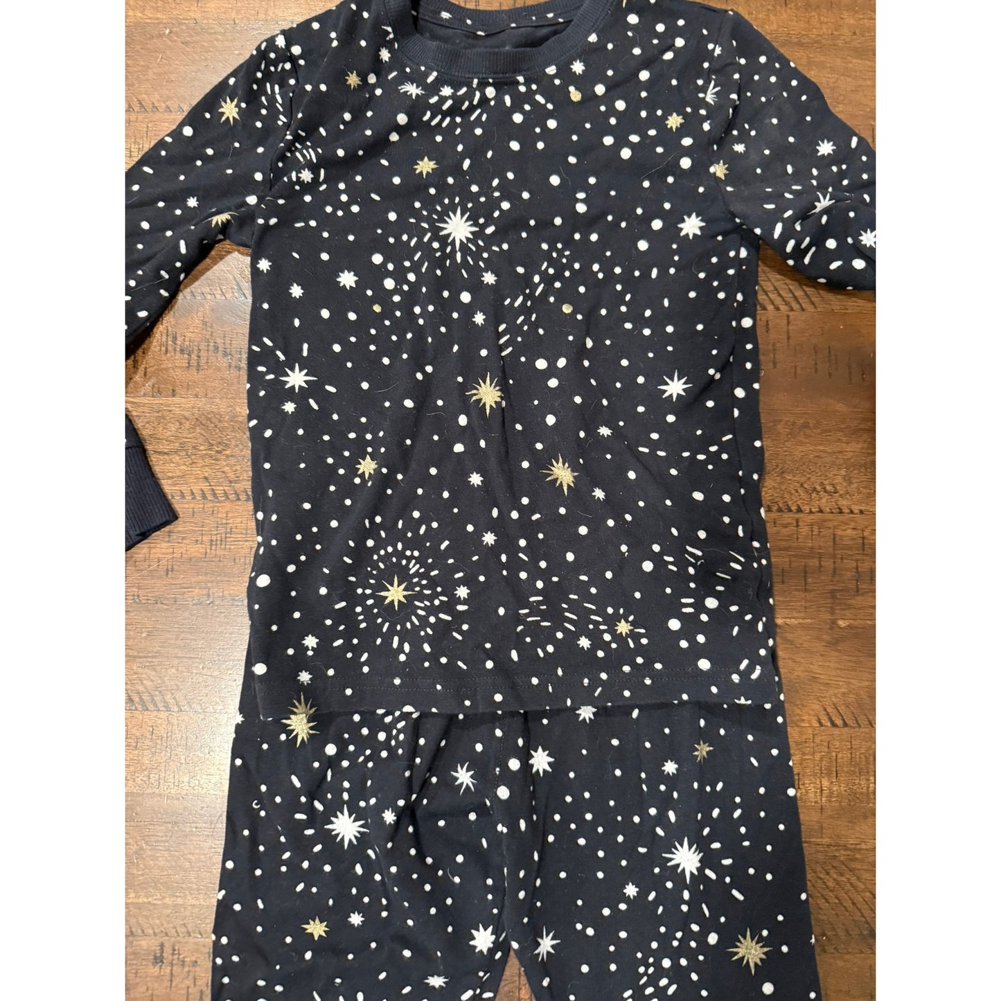 SOMA Kids Black 2 piece Pajama Set Size 8 Starry Night