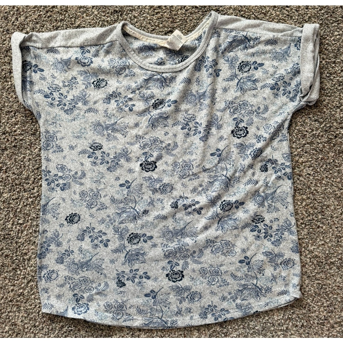 Lucky Brand Women's Sz Large Printed Pajama Set Gray