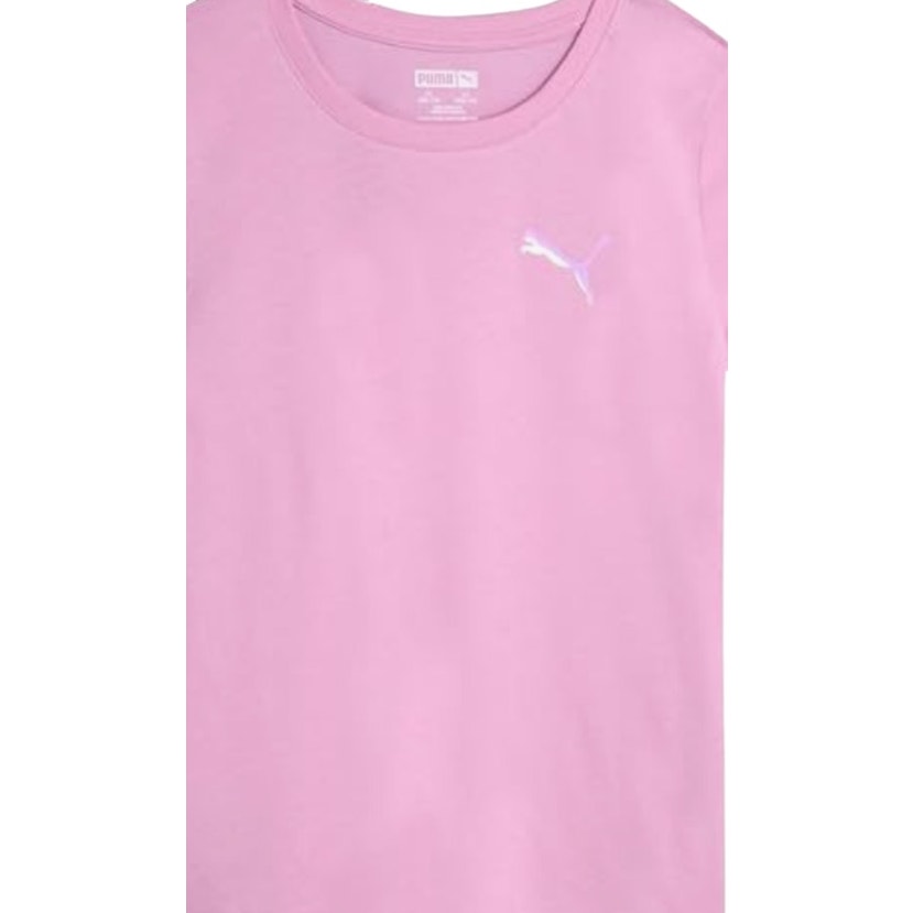 PUMA Girls Short Sleeve Logo Cotton Graphic T-Shirt Size Large 12-14