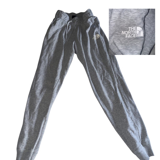 Women's The Northface Sweatpants Joggers Light Grey Cotton Blend Size Small