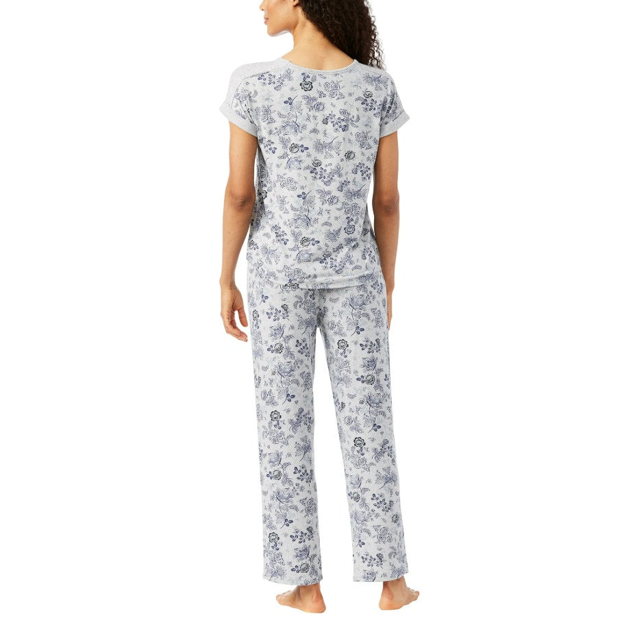 Lucky Brand Women's Sz Large Printed Pajama Set Gray