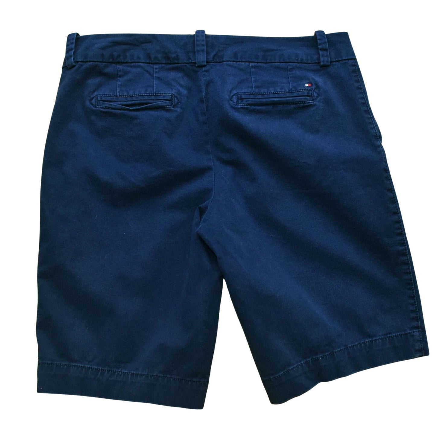 Women’s Tommy Hilfiger navy blue flat front bermuda shorts (4) 100% cotton