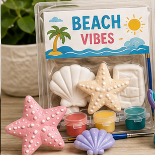 DIY Plaster Painting Kit + Magnet | Paint Your Own Craft Kit for Kids & Adults