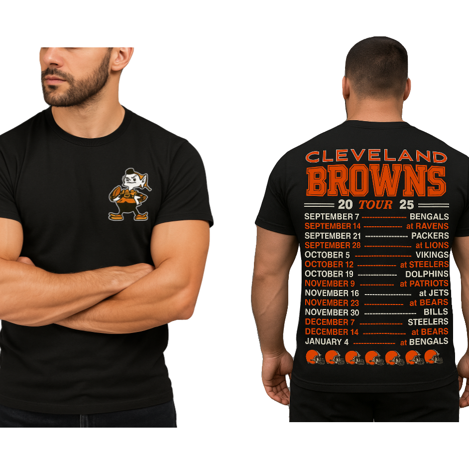 Dawg Pound Pride: 2025 Cleveland Browns Tour Tee