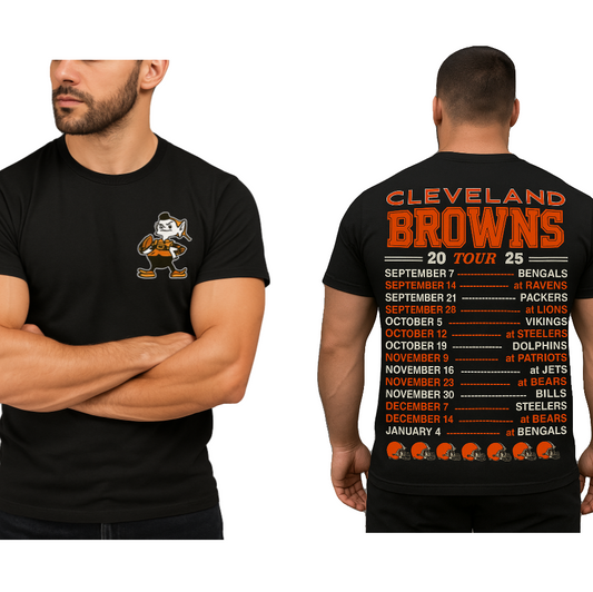 Dawg Pound Pride: 2025 Cleveland Browns Tour Tee