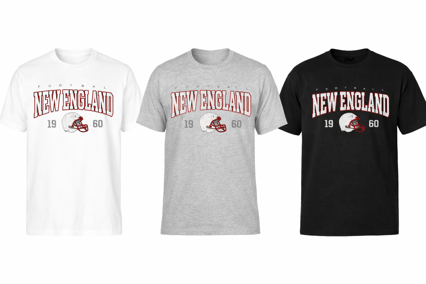 New England Vintage Football Helmet T-Shirt