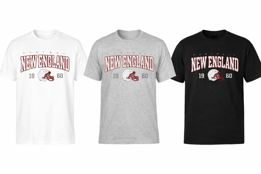 New England Vintage Football Helmet T-Shirt