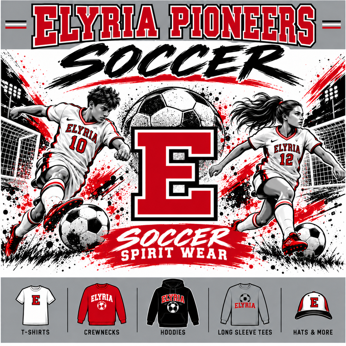 Elyria Pioneers SOCCER Spirit Wear