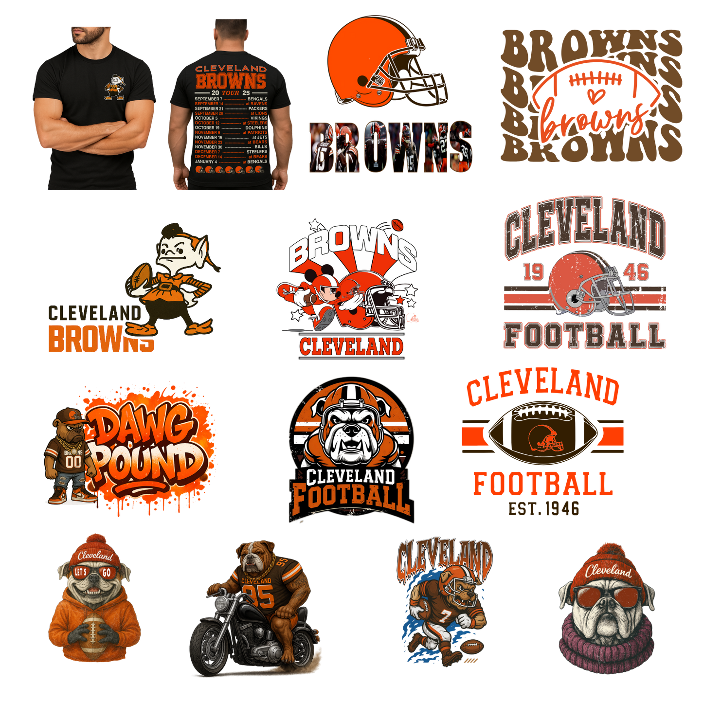 CLEVELAND BROWNS SPIRIT GEAR for the whole family!