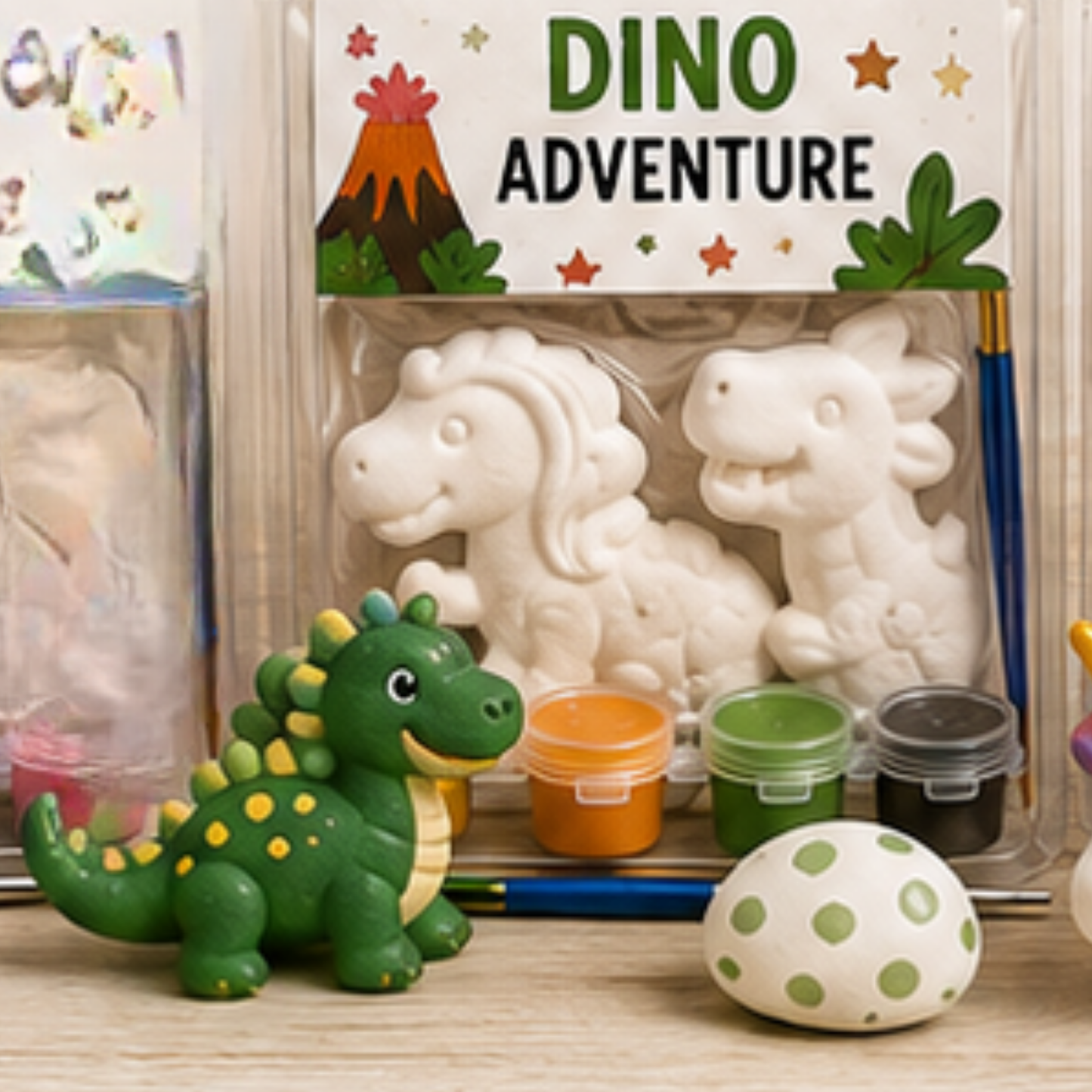 DIY Plaster Painting Kit + Magnet | Paint Your Own Craft Kit for Kids & Adults