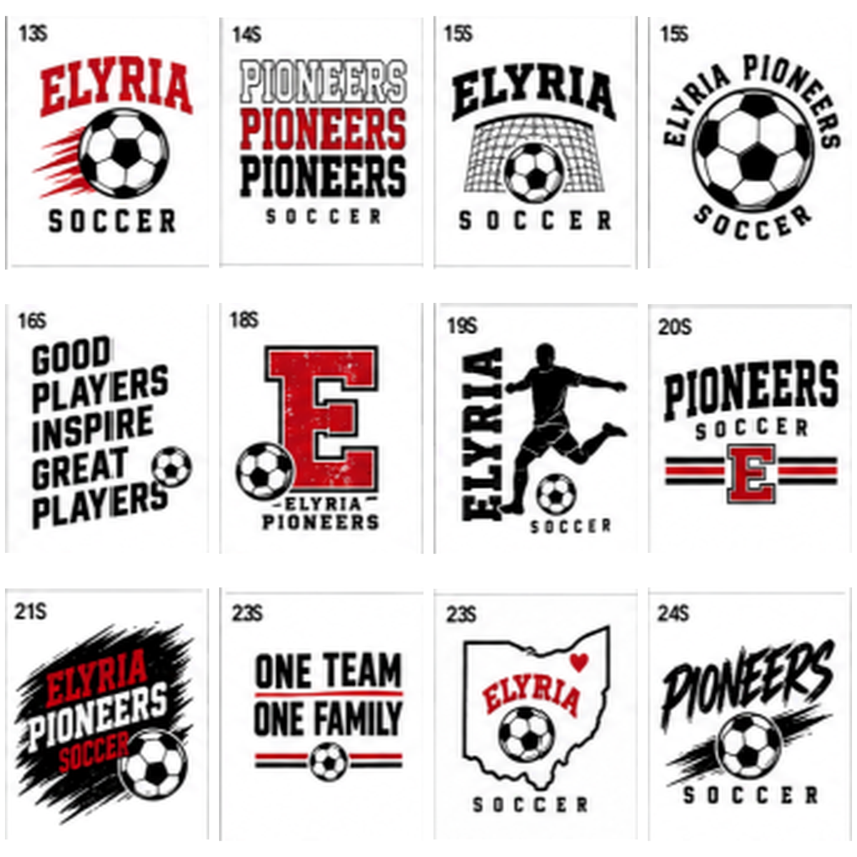 Elyria Pioneers SOCCER Spirit Wear