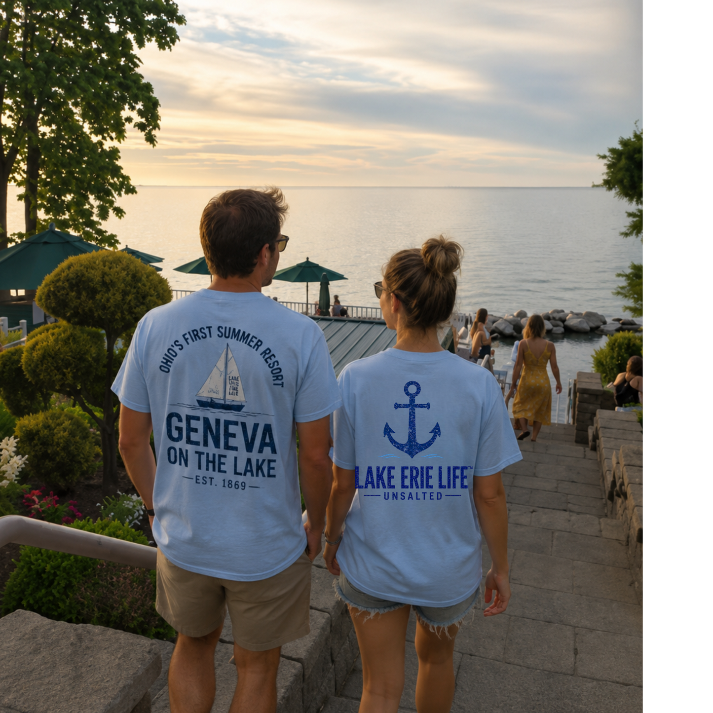 Geneva-on-the-Lake Lake Erie Life™ Unsalted Vintage Sailboat T-Shirt