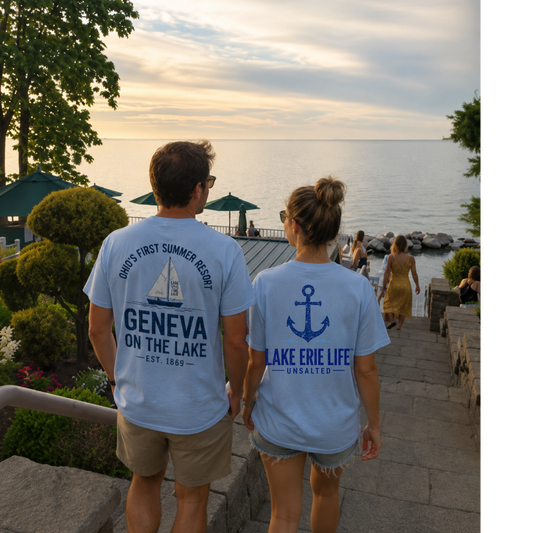 Geneva-on-the-Lake Lake Erie Life™ Unsalted Vintage Sailboat T-Shirt