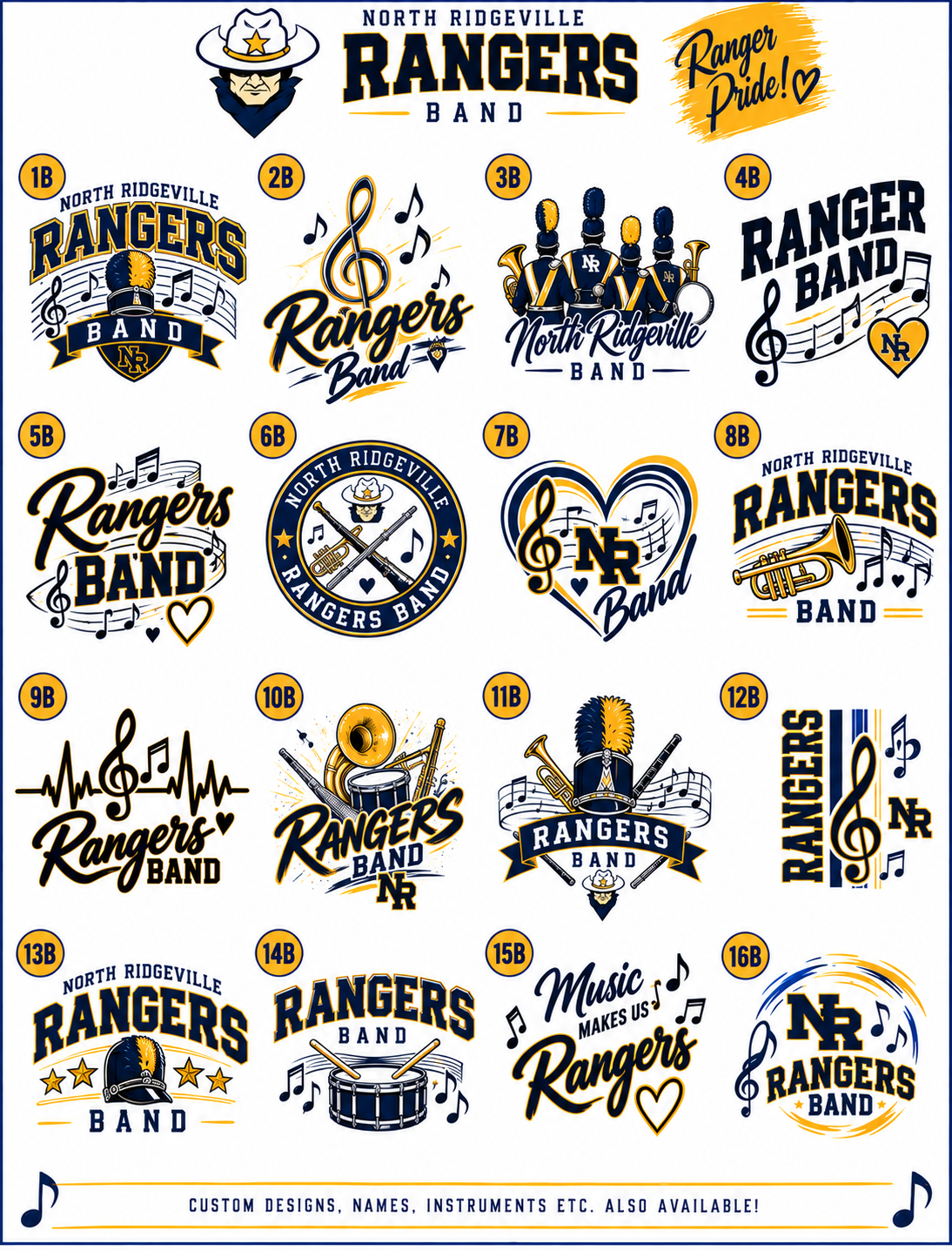 North Ridgeville RANGERS BAND Spirit Apparel