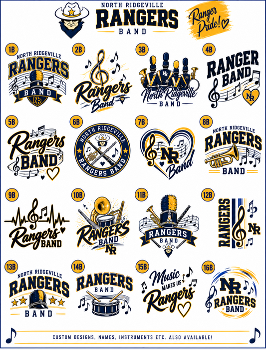 North Ridgeville RANGERS BAND Spirit Apparel