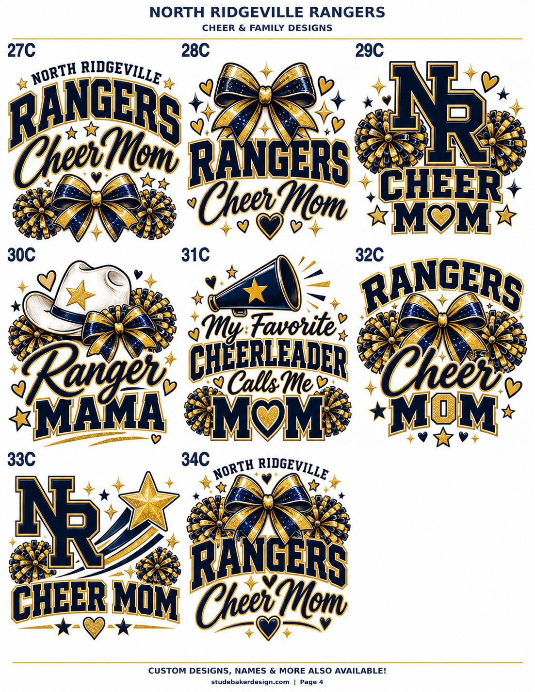 North Ridgeville RANGERS CHEERLEADING Spirit Apparel