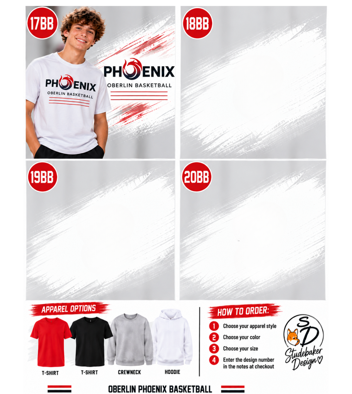 Oberlin Phoenix BASKETBALL Spirit Wear