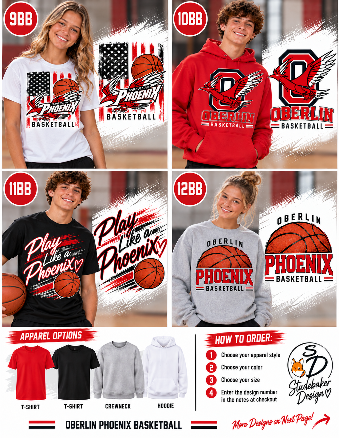 Oberlin Phoenix BASKETBALL Spirit Wear