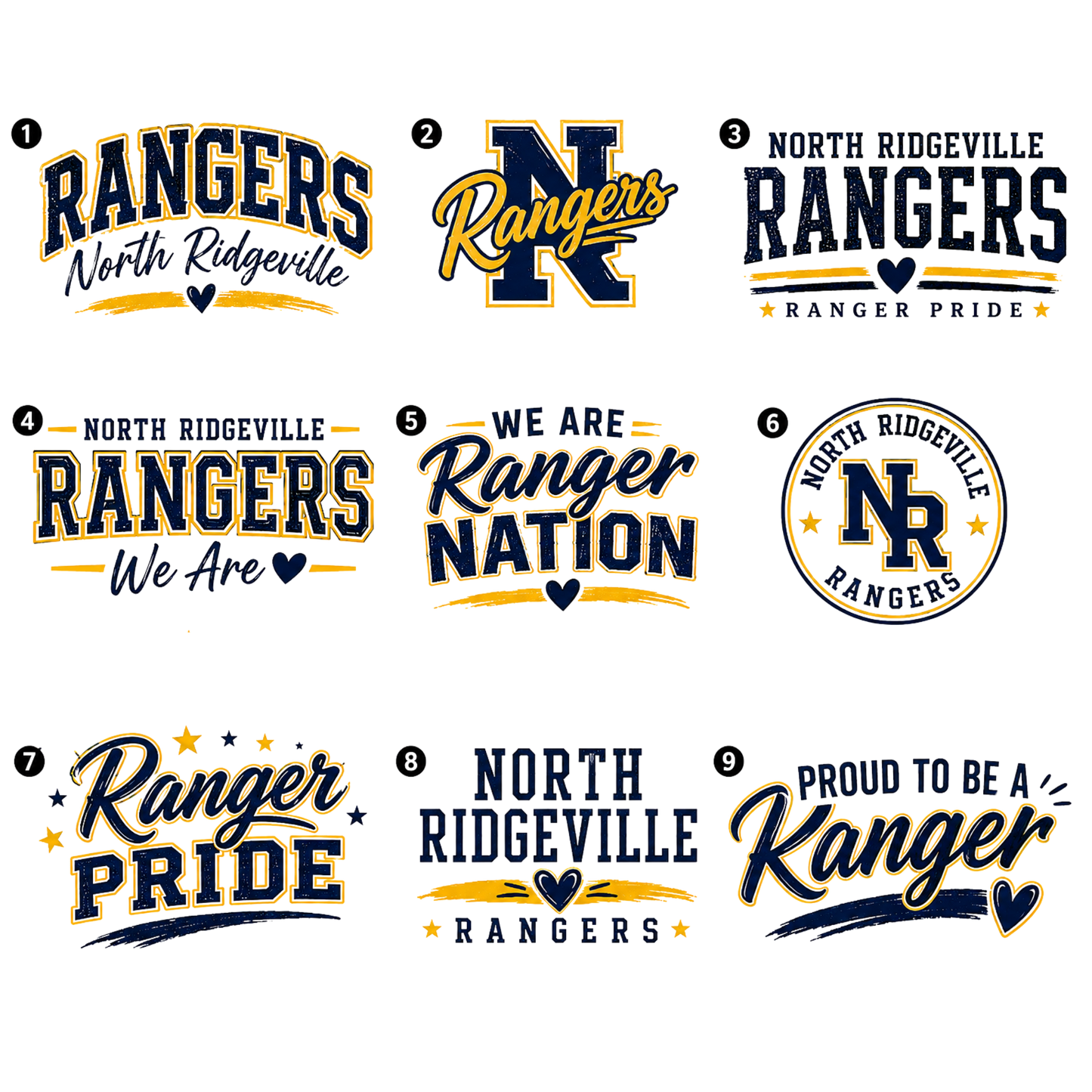 North Ridgeville RANGERS School Spirit Apparel