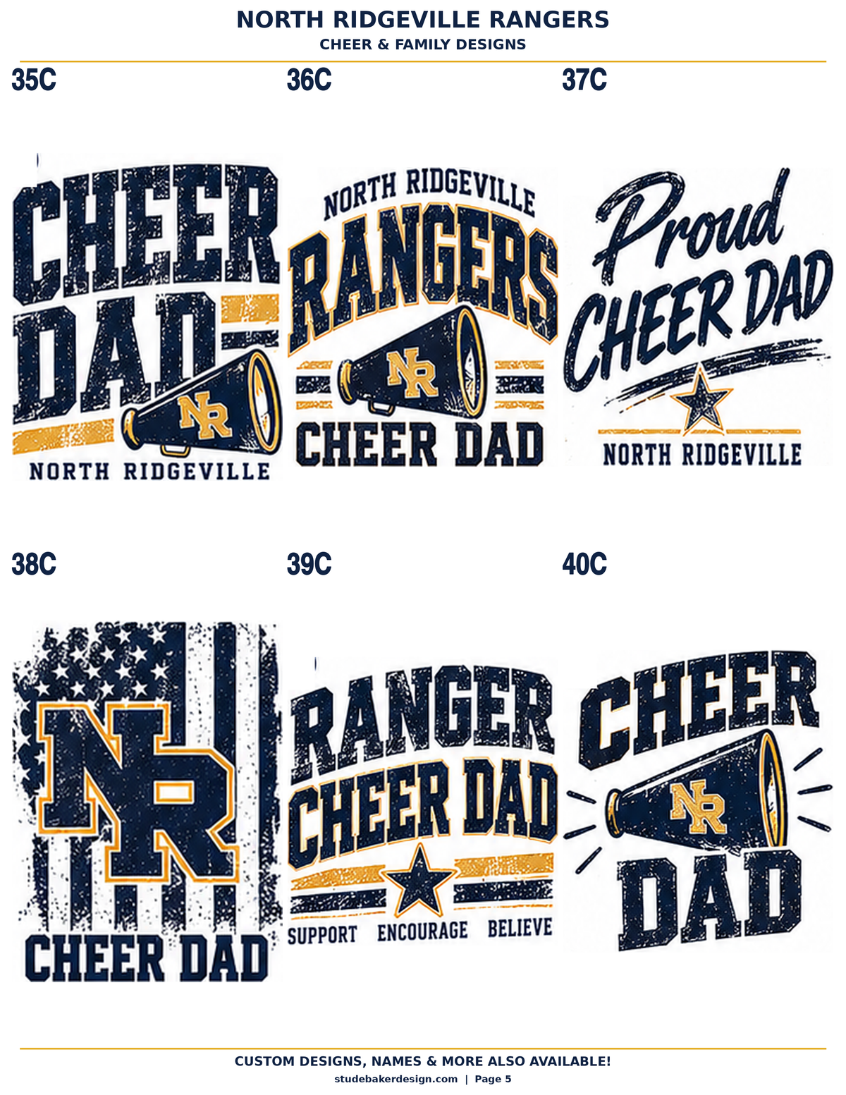 North Ridgeville RANGERS CHEERLEADING Spirit Apparel