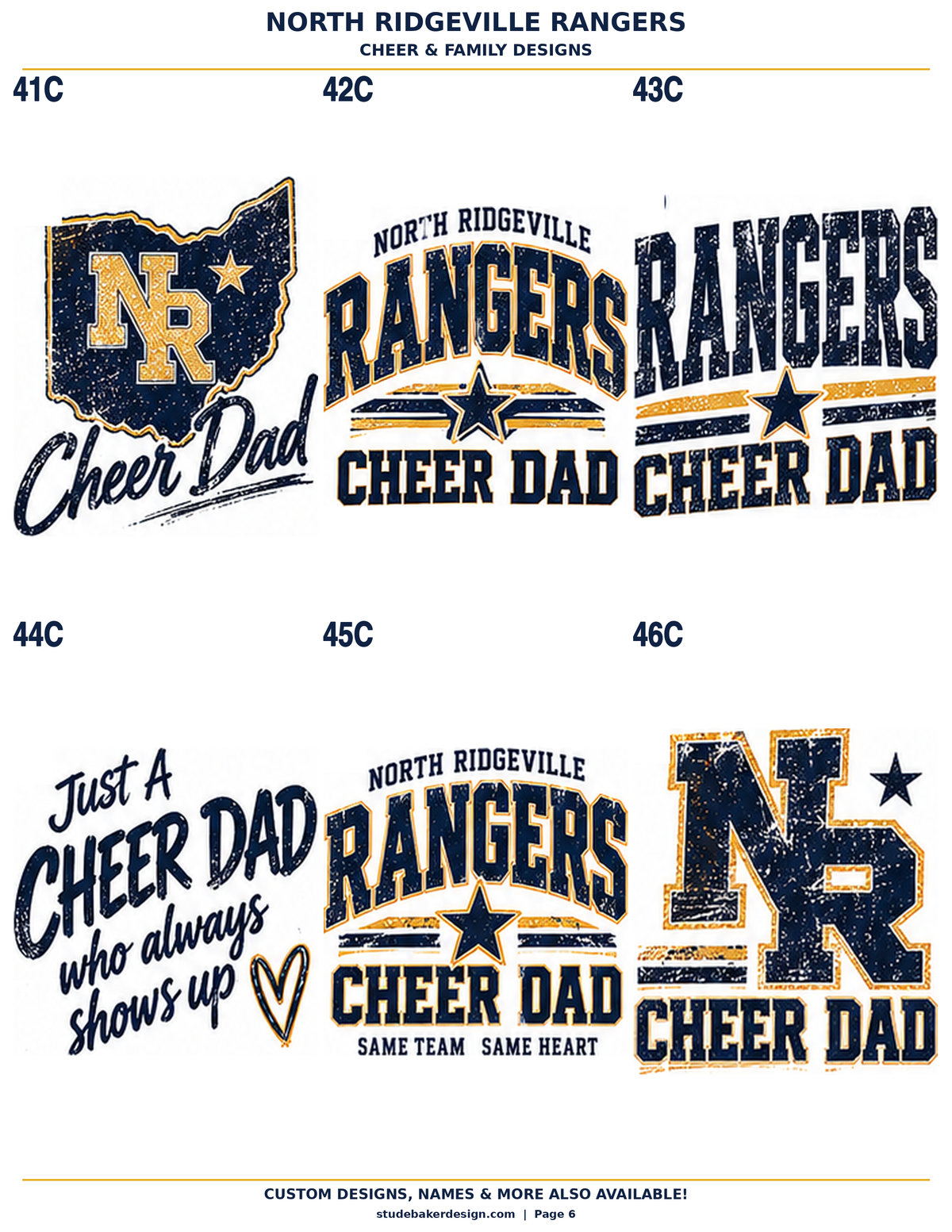 North Ridgeville RANGERS CHEERLEADING Spirit Apparel