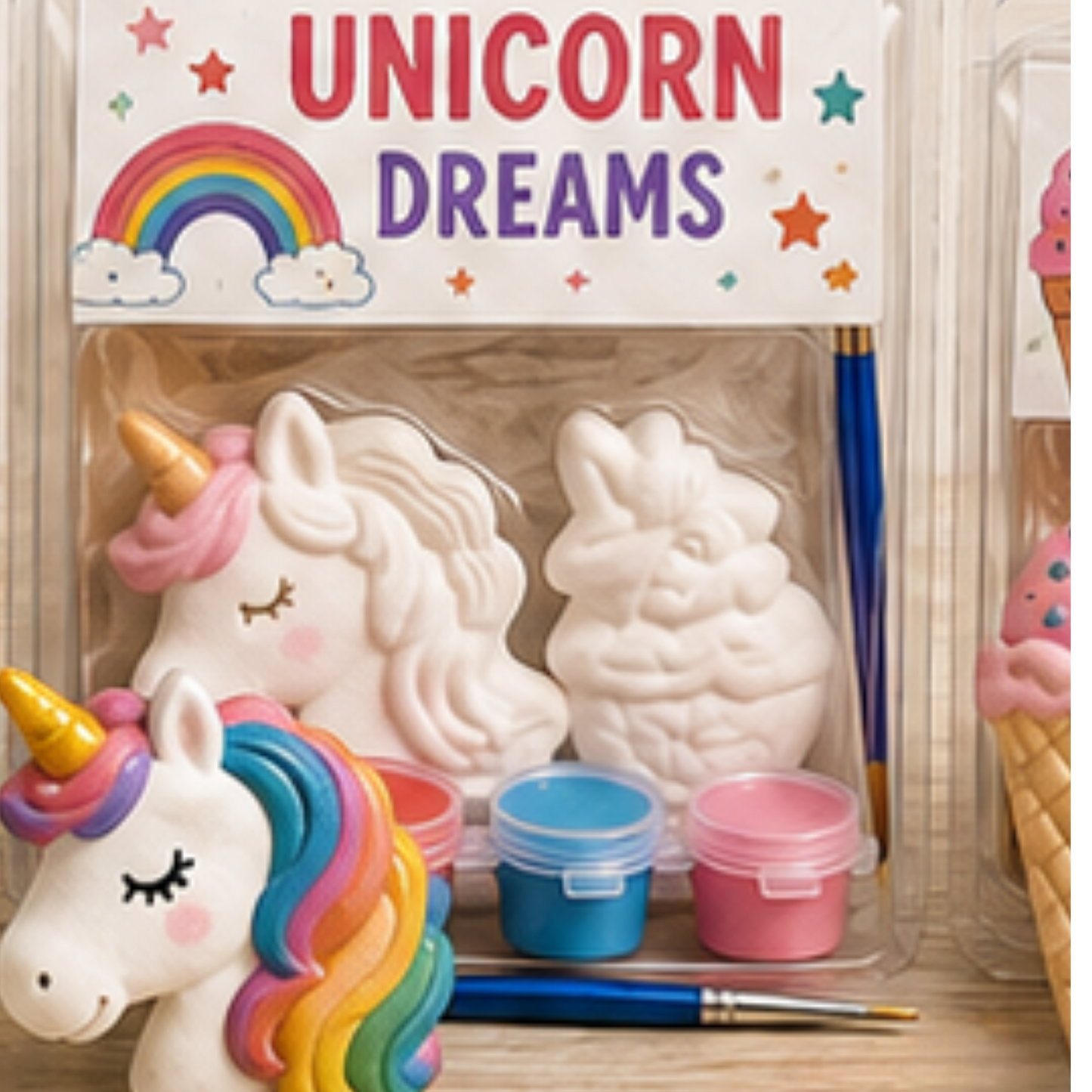 DIY Plaster Painting Kit + Magnet | Paint Your Own Craft Kit for Kids & Adults
