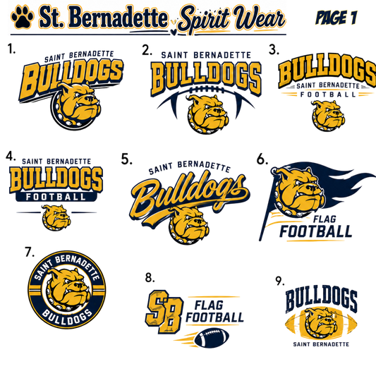 St. Bernadette Bulldogs Spirit Apparel