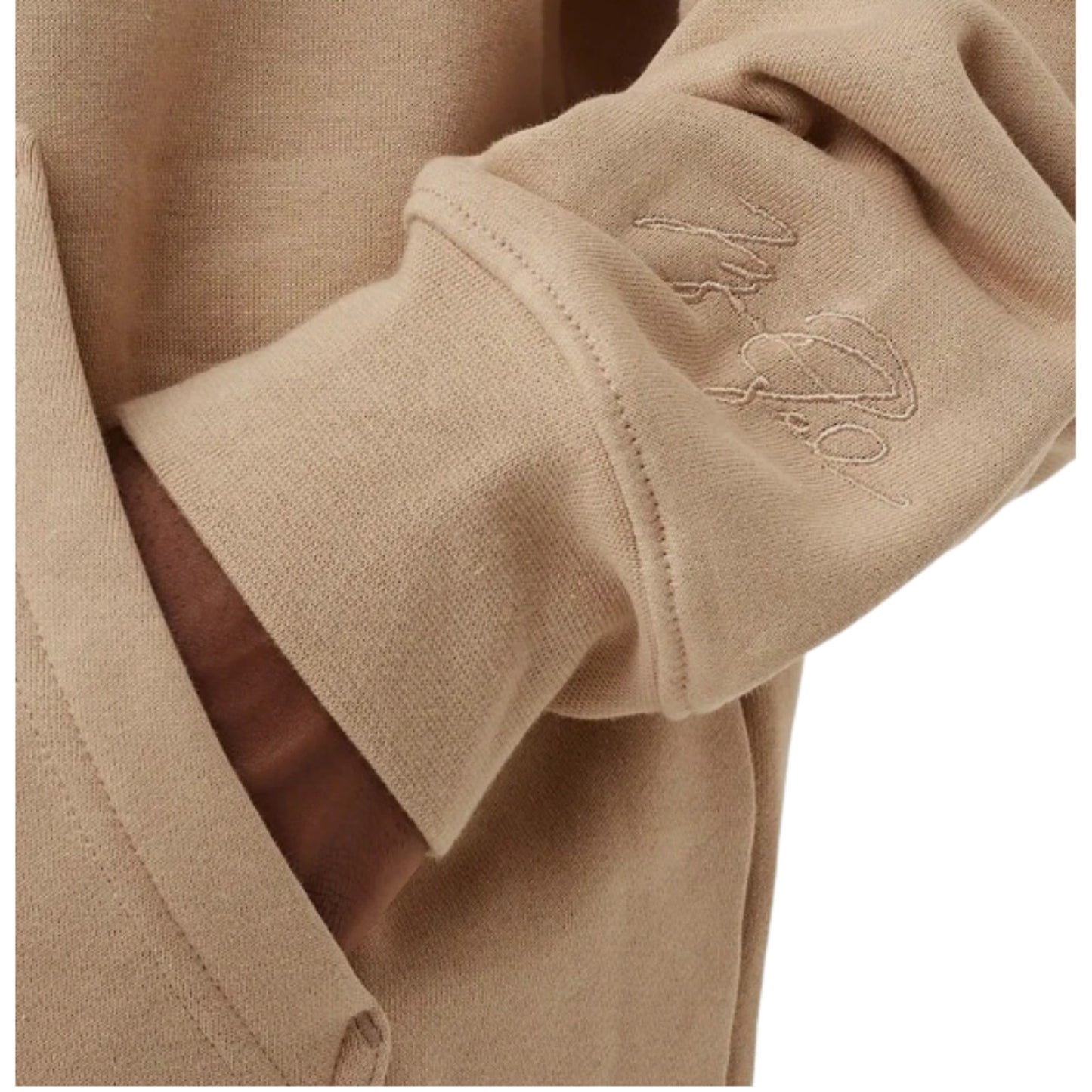 Jordan Essential Fleece Hoodie Beige Men's Large Pullover