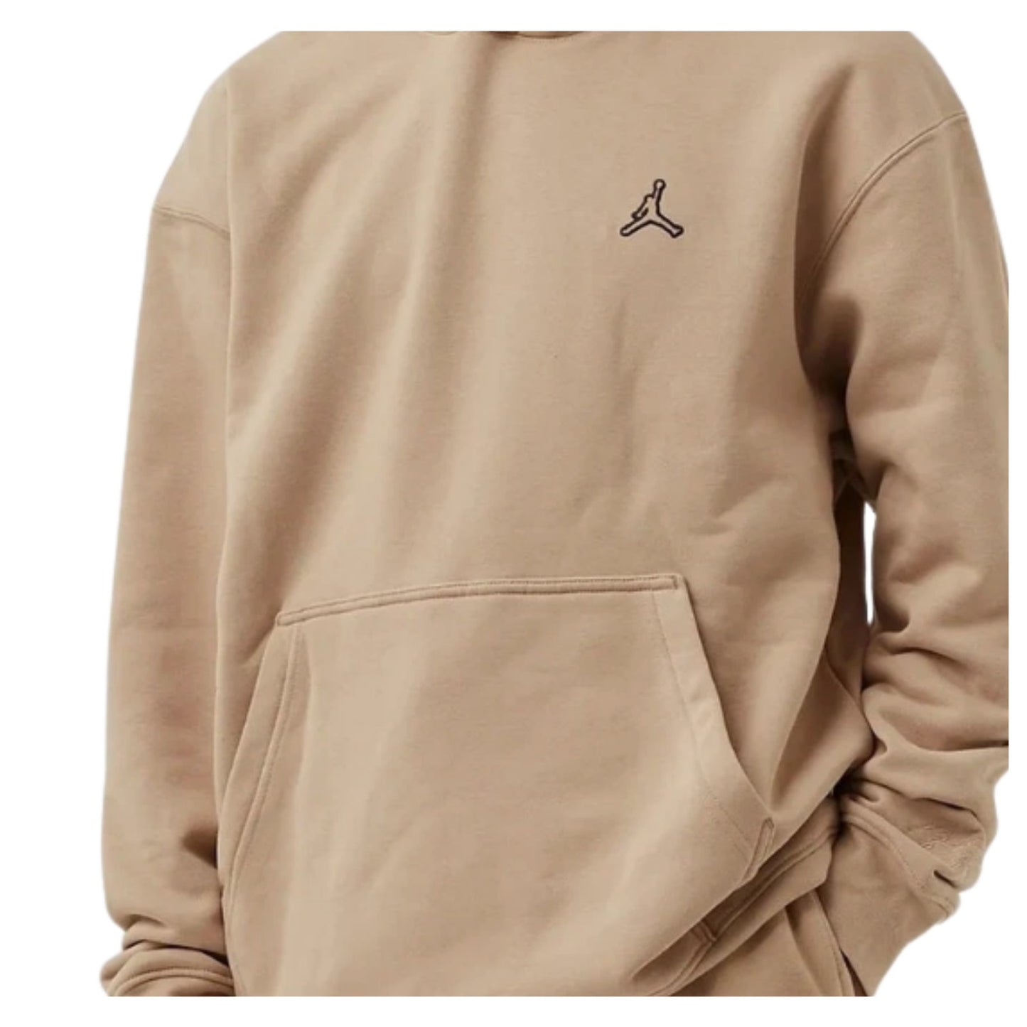 Jordan Essential Fleece Hoodie Beige Men's Large Pullover