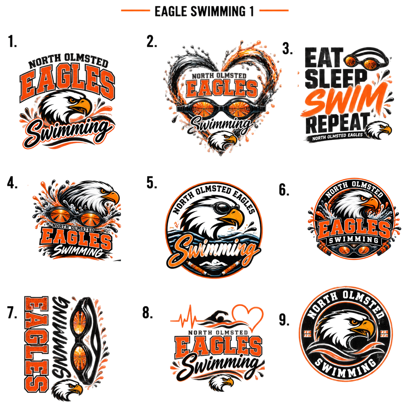 North Olmsted EAGLES SWIMMING Spirit Apparel