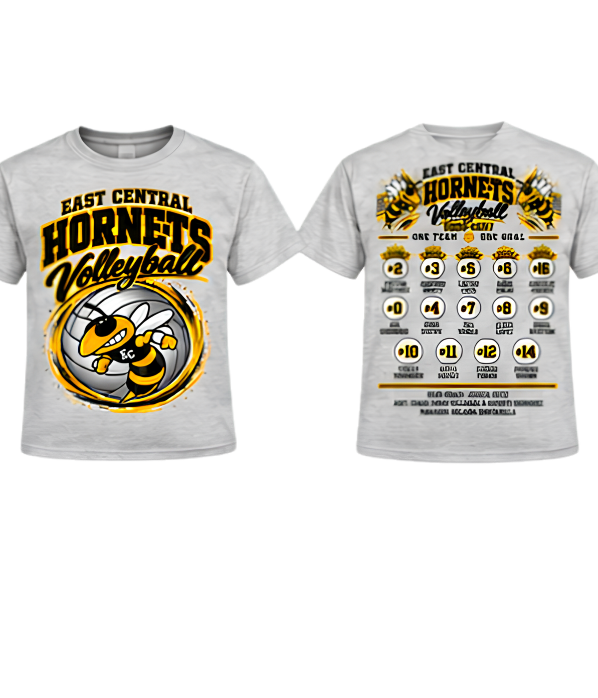 East Central Hornets Volleyball 2026–2027 Team Shirt