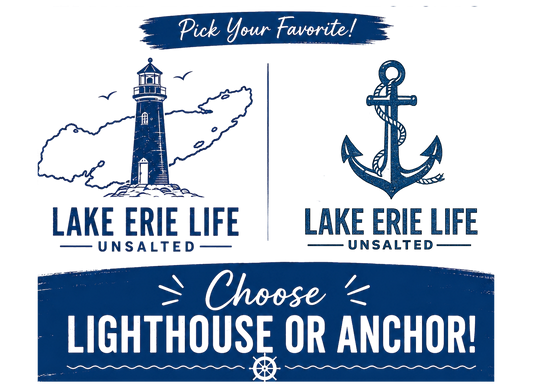 Lake Erie Life Lighthouse Rear Window Decal | Premium Vinyl Car Window Sticker | Unsalted Collection